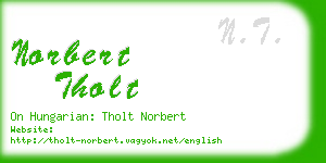 norbert tholt business card